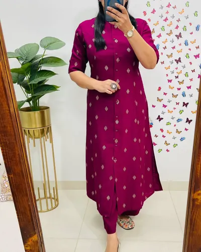 Stylish A-line Kurti with Ankle-Length Pants